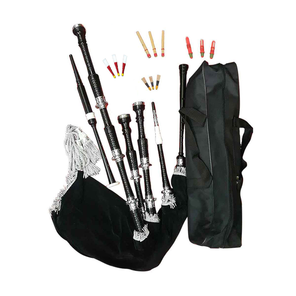 Rosewood Highland Bagpipe Black Finish Plain Turned main image 0