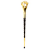 Big Crown Mace Gold Plated Black Shaft 3 Parts 60 Inches