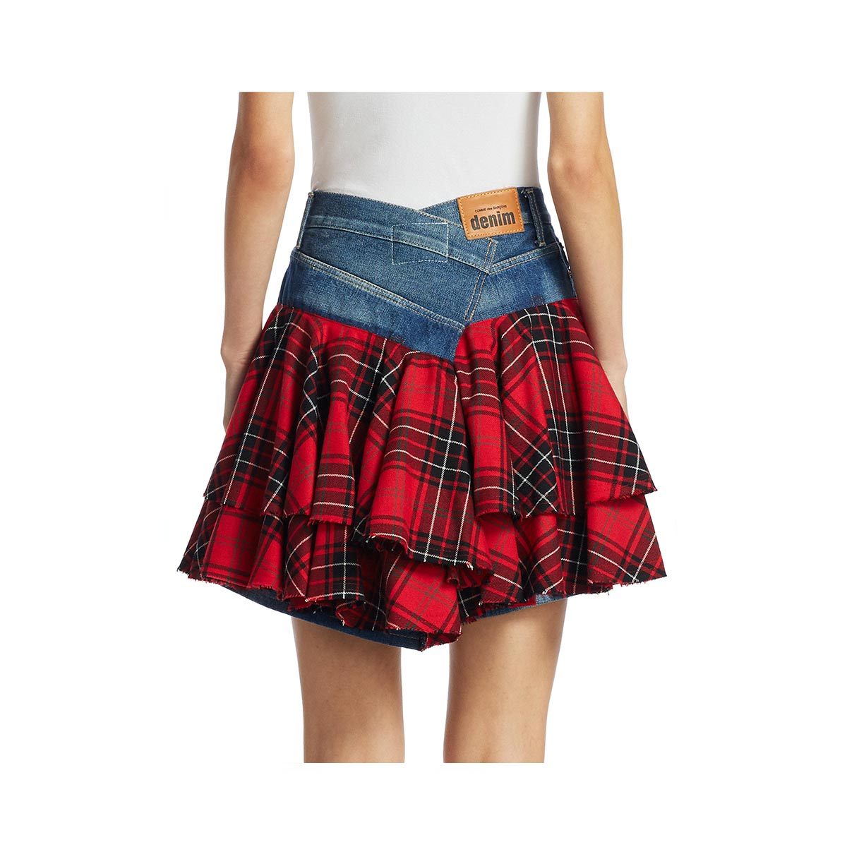 Ladies Blue Denim And Tartan Kilt or Skirt – House Of Scotland