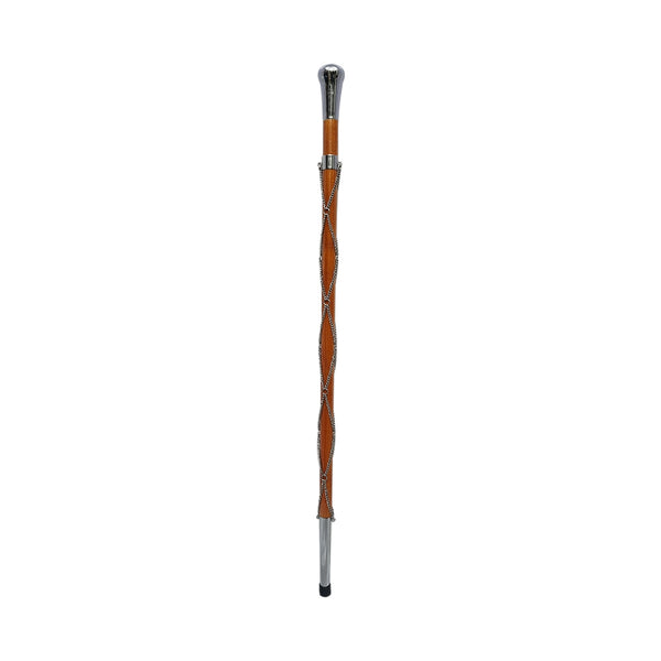 Parade Stick Malacca Cane Natural With Chain
