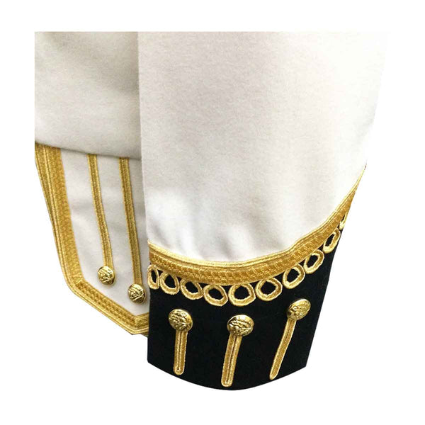 White Doublet Fancy With Gold Braid And Trim - House Of Scotland