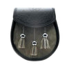 Semi Dress Buffalo Skin Sporran 3 Tassels With Chain Belt