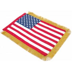 1066-United States table size double sided hand embroidered Flag- - House Of Scotland