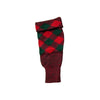 Acrylic Wool Scottish Hose Top Diced Red And Green