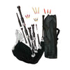 Rosewood Highland Bagpipe Black Finish Fully Thistle Design Chrome Fittings