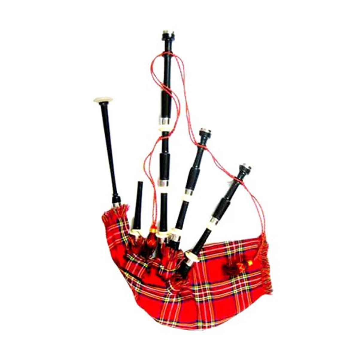 Rosewood Highland Bagpipe Black Finish Plain Turned - House Of Scotland