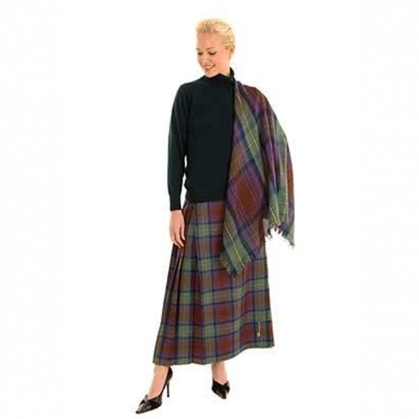 house-of-scotland-acrylic-wool-ladies-tartan-hostess-kilt-with-shawl