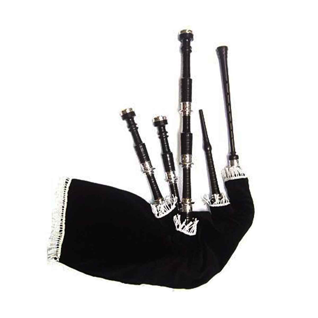 African Blackwood Great Highland Bagpipe Half Size Thistle Engraved Fittings - House Of Scotland