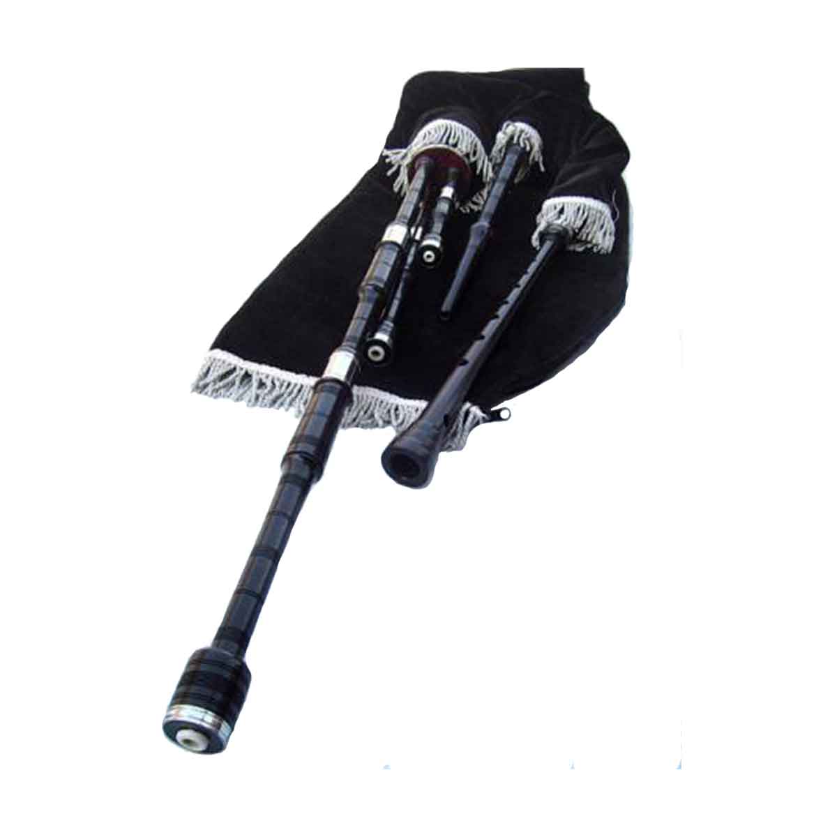 African Blackwood Lowland Border Pipes Without Bellows Set - House Of Scotland