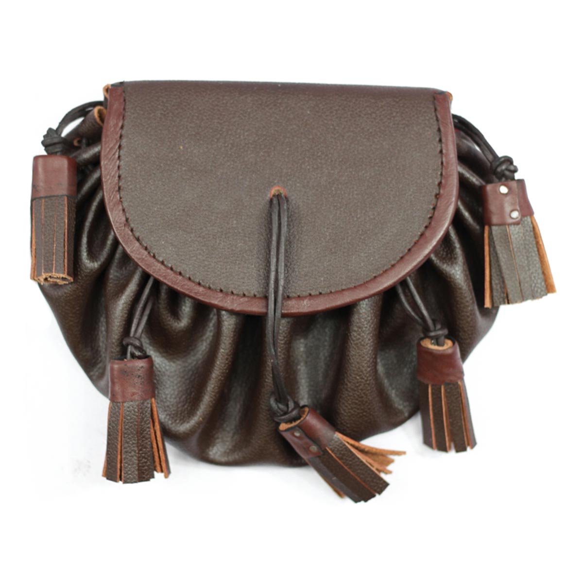 house-of-scotland-black-or-brown-plain-leather-sporran-plaited-with-5-tasels-and-chain-belt-brown