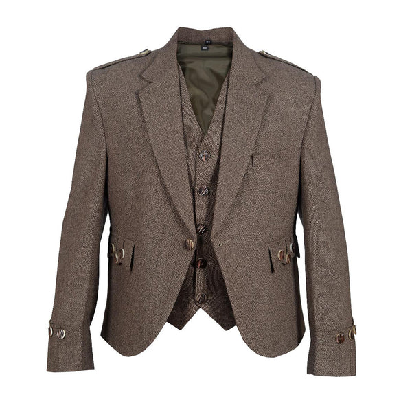 Brown Tweed Argyll Jacket And Vest