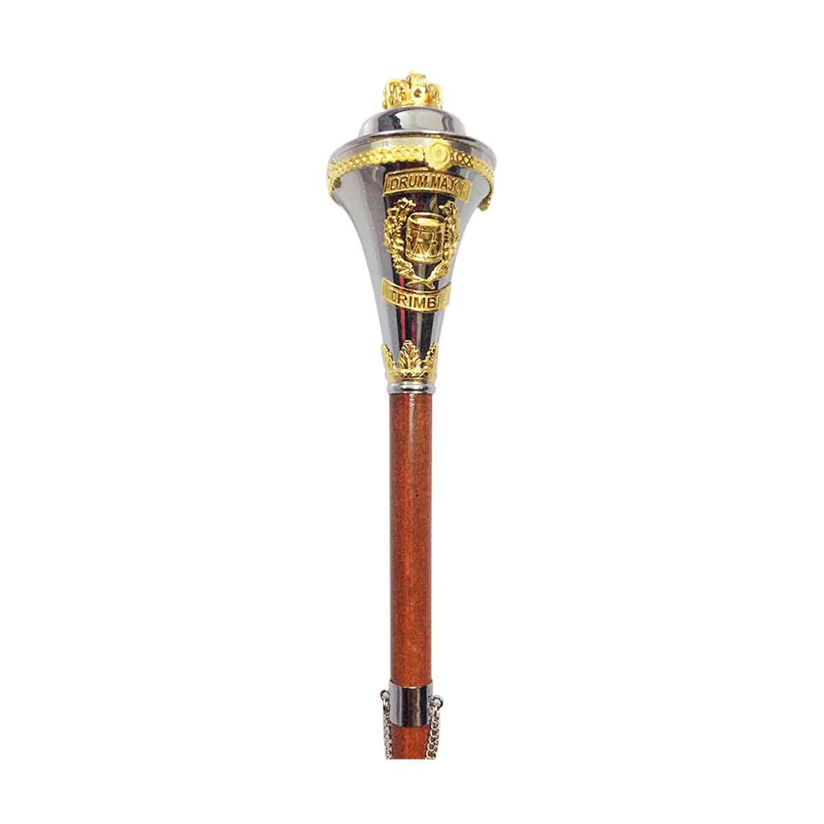 Custom Made Drum Major Mace or Stave With Scrolls And Crown Top - House Of Scotland