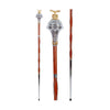Drum Major Mace or Stave Chrome Embossed Head with Gold Eagle Top