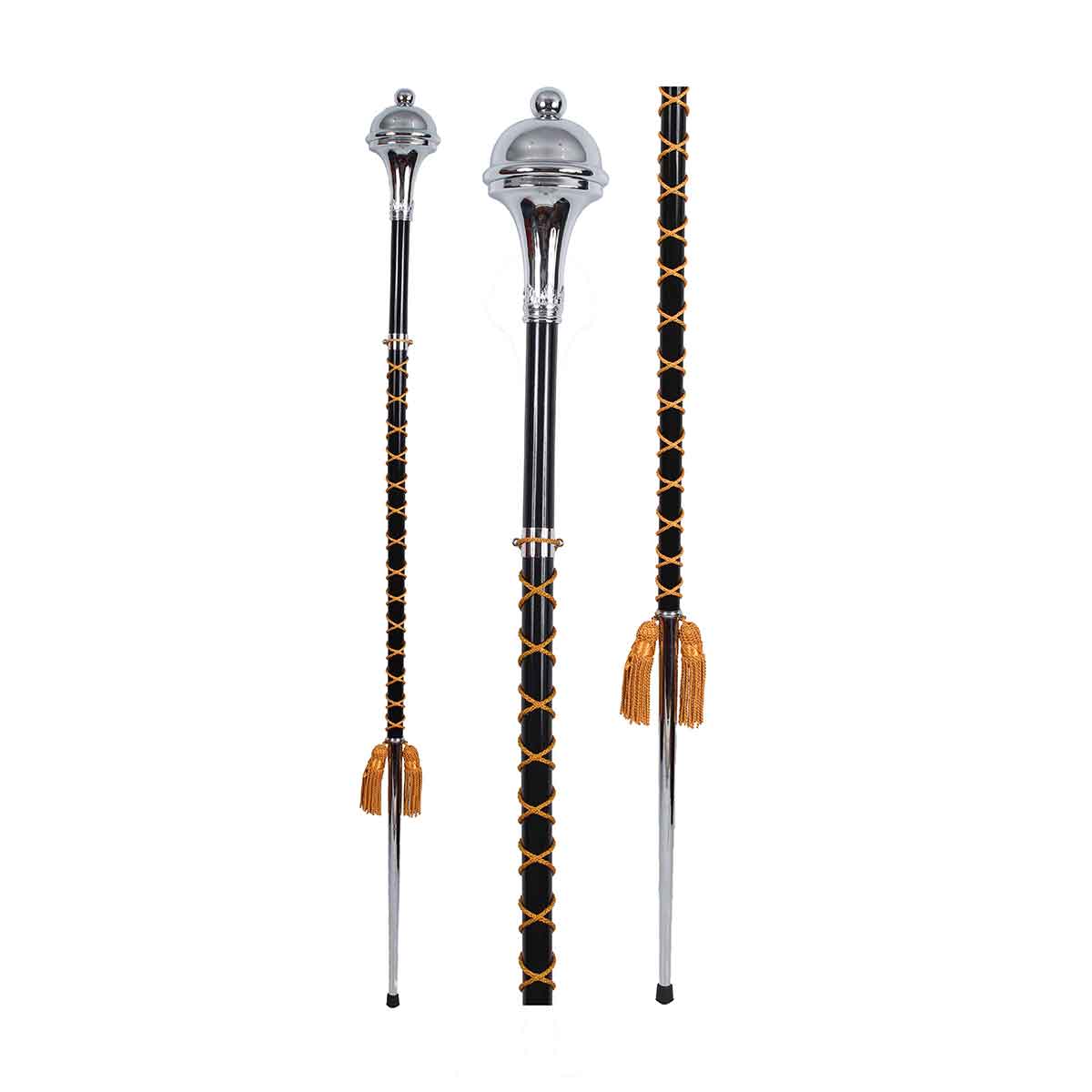 Drum Major Mace or Stave Chrome Plain Head Ball Top - House Of Scotland