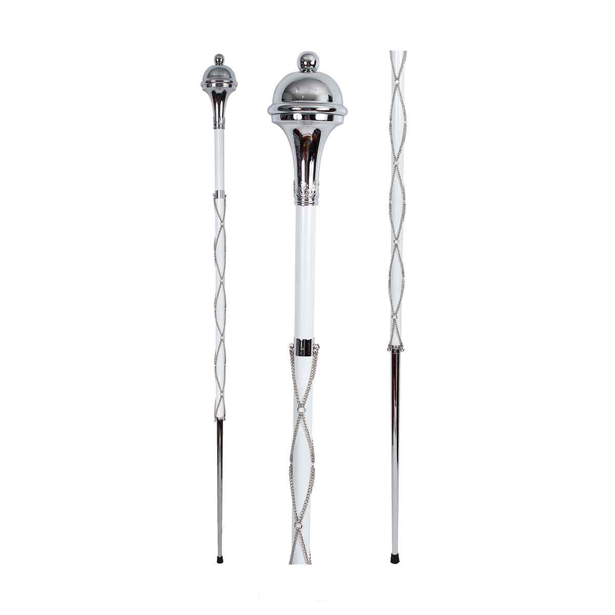 Drum Major Mace or Stave Chrome Plain Head Ball Top - House Of Scotland