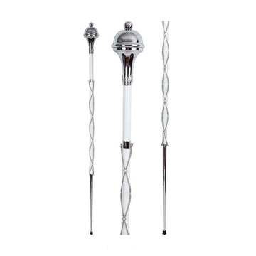 Drum Major Mace or Stave Chrome Plain Head Ball Top - House Of Scotland