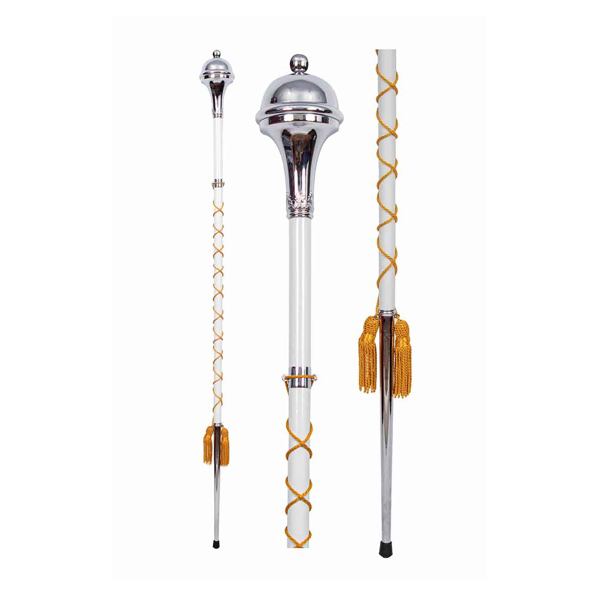Drum Major Mace or Stave Chrome Plain Head Ball Top - House Of Scotland
