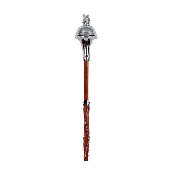 Drum Major Mace or Stave Plain Chrome Head Lion And Crown - House Of Scotland