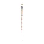 Drum Major Mace or Stave Chrome Embossed Head with Gold Thistle Flower Top main image 1
