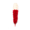 Feather Bonnet Hackle White Red 12 Inches