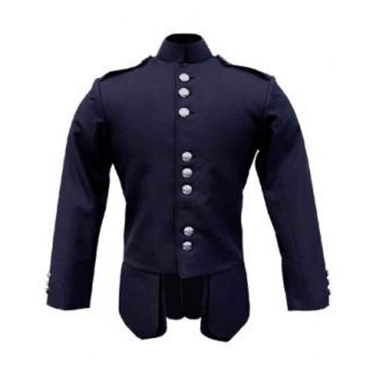 Gabardine Military Jacket Navy Blue - House Of Scotland