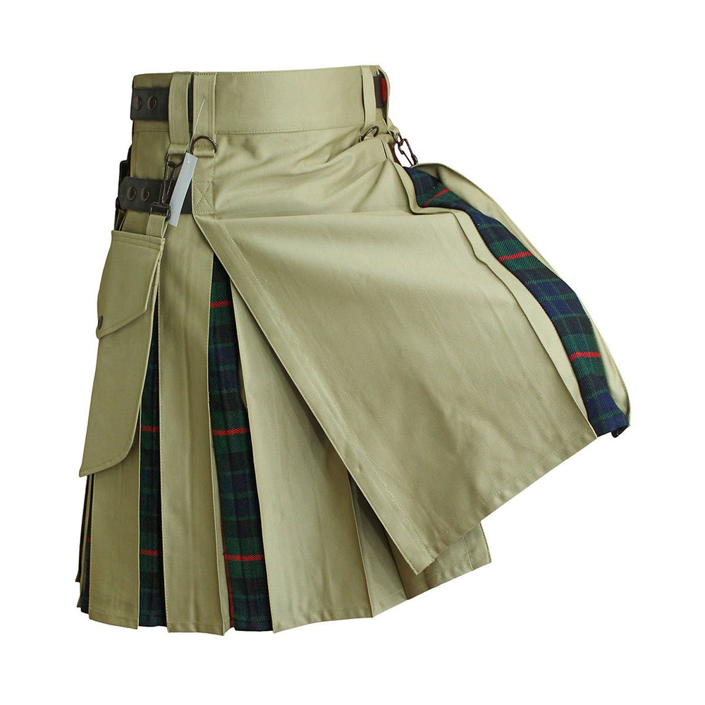 house-of-scotland-heavy-cotton-hybrid-kilt-khaki-color-with-gunn-tartan