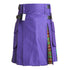 house-of-scotland-heavy-cotton-hybrid-kilt-Purple-color-with-tara-murphy-tartan-front