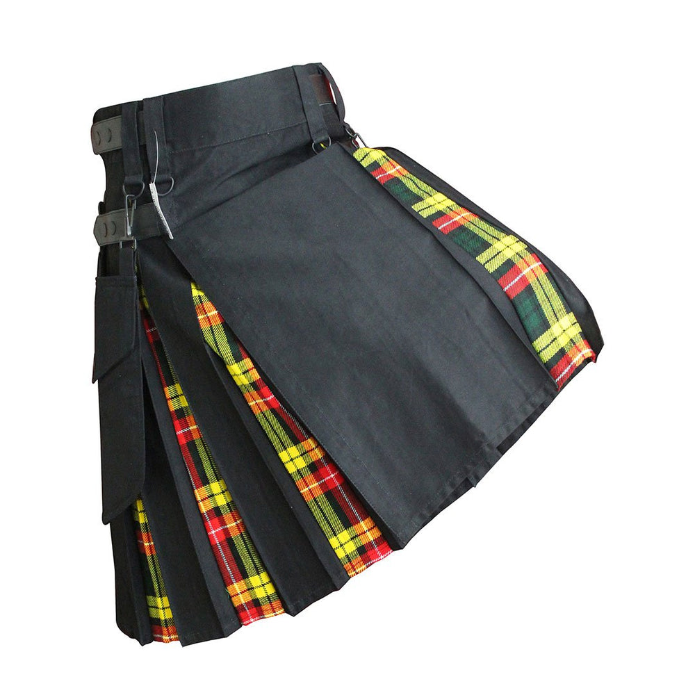 house-of-scotland-heavy-cotton-hybrid-kilt-black-color-with-buchanan-tartan