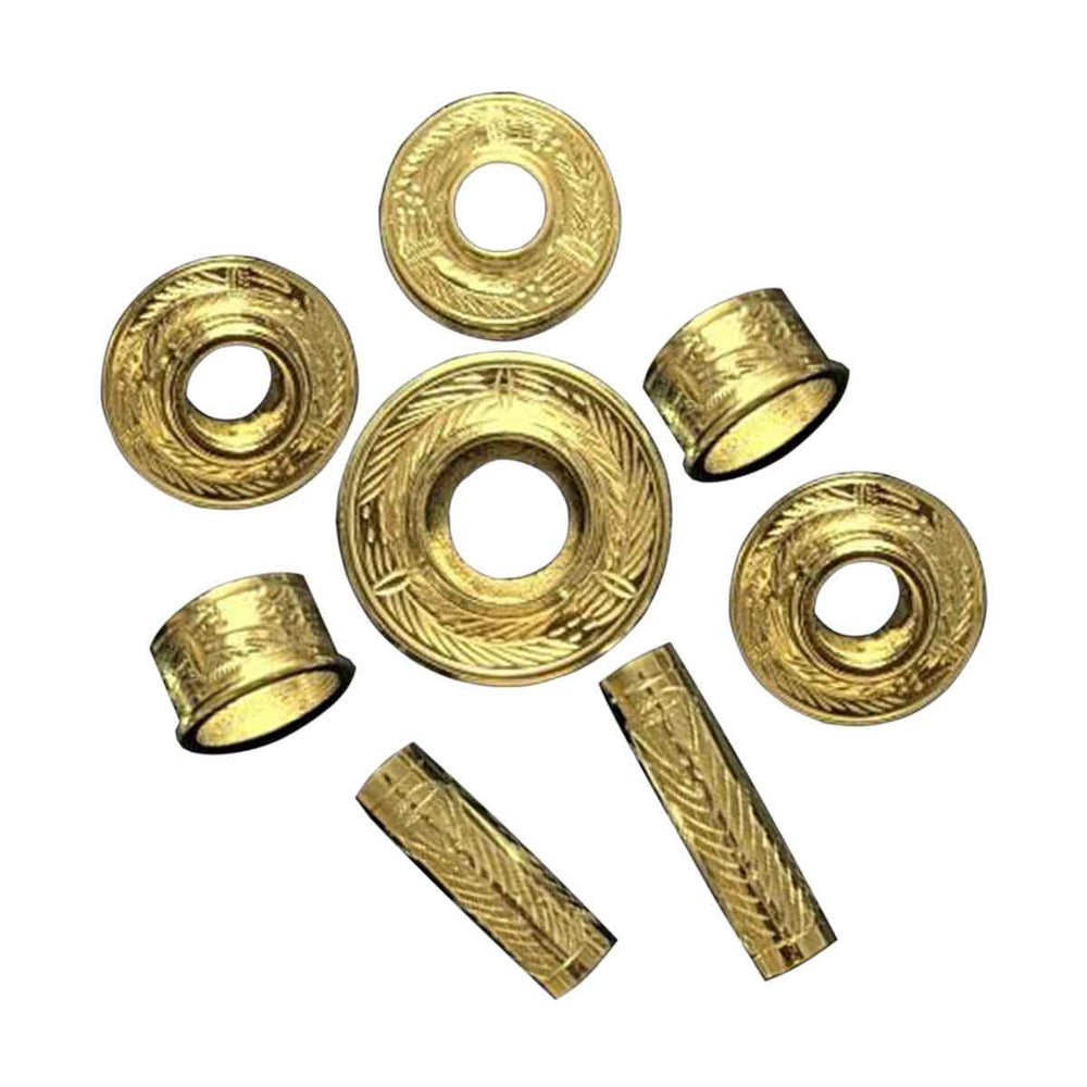Highland Bagpipe Fittings Fully Thistle Engraved Gold Plated