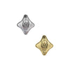 Thistle Flower Buttons Diamond Shape 12 Pieces