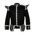 Black Doublet Blazer Wool With Silver Braid And Trim - House Of Scotland