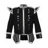 Black Doublet Fancy With Silver Braid And White Piping