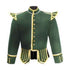 Forest Green Doublet Blazer Wool Gold Braid And White Piping - House Of Scotland