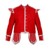 Red Doublet Blazer Wool With Silver Braid And Trim - House Of Scotland