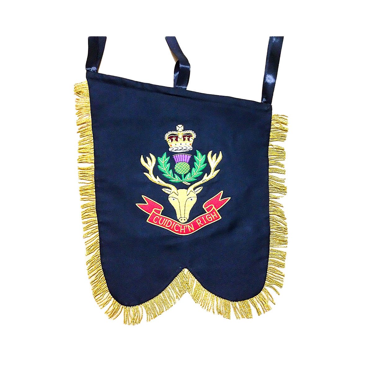 Pipe Banner Pipe Banner Double Sided Hand Embroidered Custom Made | House Of Scotland