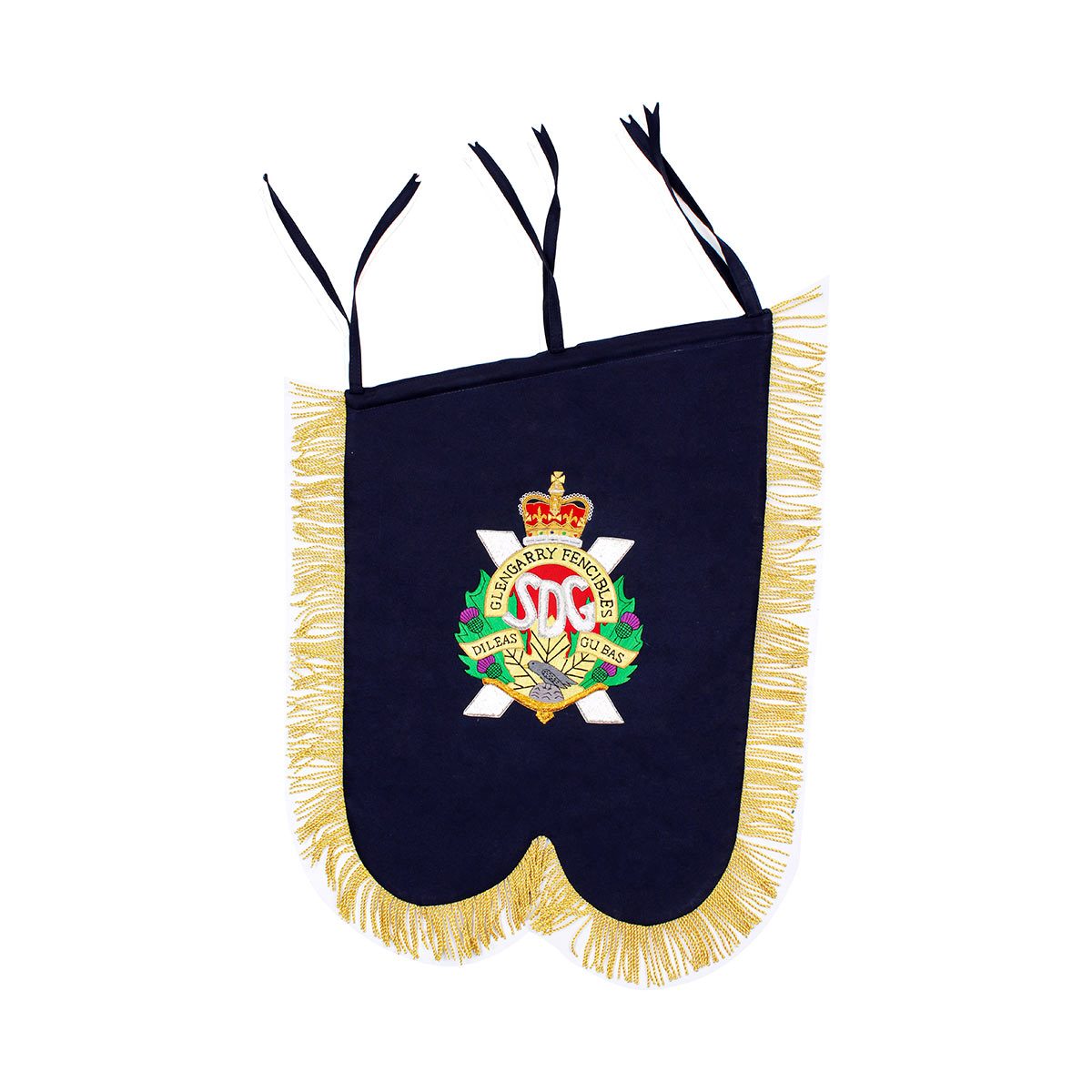 Pipe Banner Pipe Banner Double Sided Hand Embroidered Custom Made – House Of Scotland