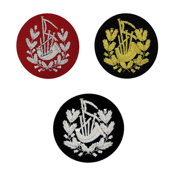 Pipe Major Badge Gold or Silver Bullion Hand Embroidered - House Of Scotland