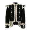 Hand Embroidered Piper or Drummer Doublet Silver Bullion