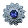 Plaid Brooch Blue Stone Star Style