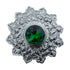 Plaid Brooch Green Stone Star Style - House Of Scotland