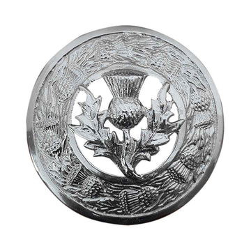 Plaid Brooch Scottish Thistle Flower - House Of Scotland
