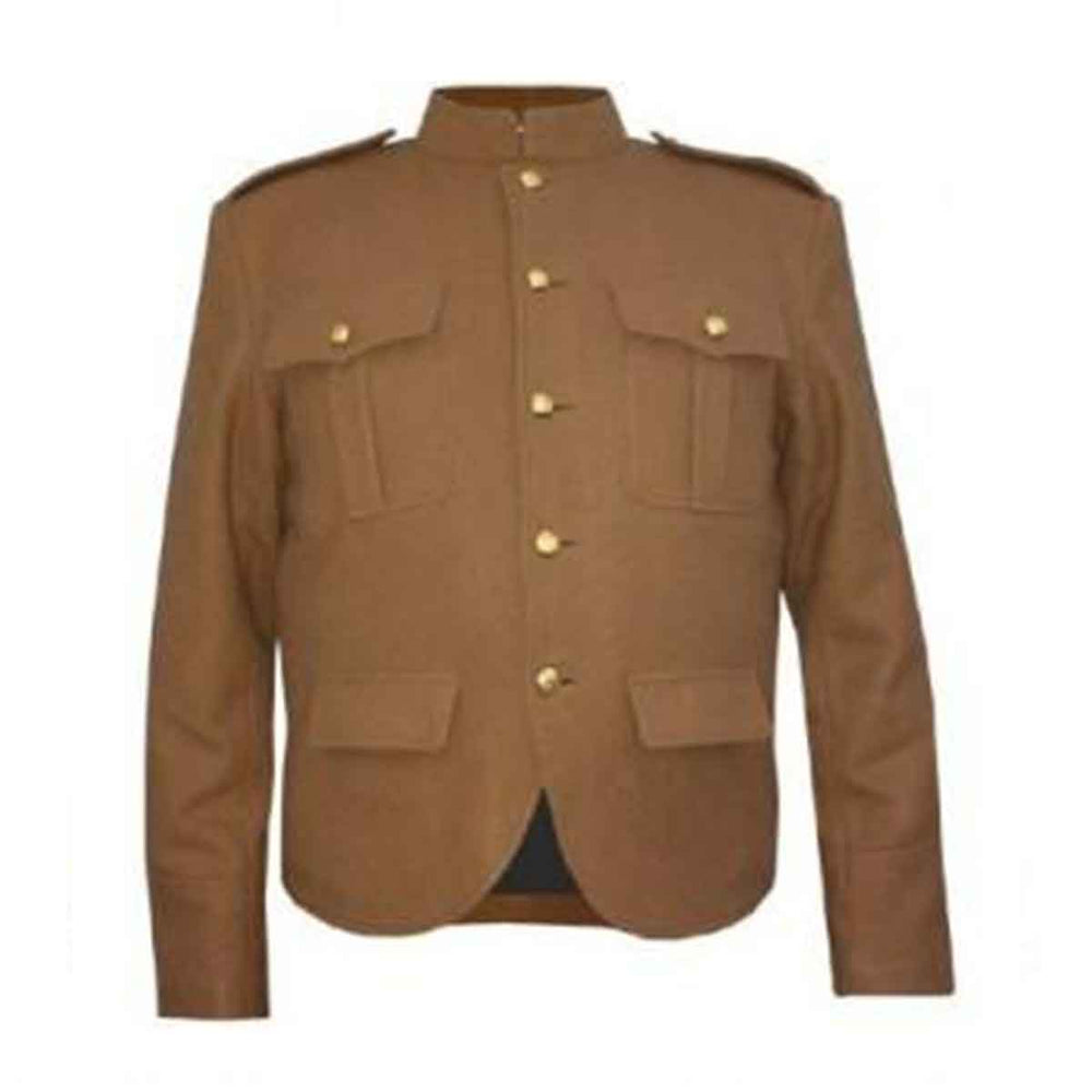 Police Jacket Tan Blazer Wool
