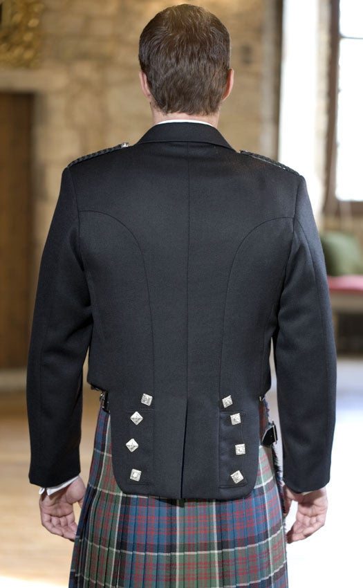 Prince Charlie Jacket With Vest Black Color